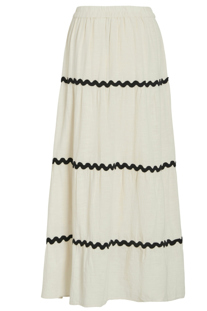 VIMANDA WAVY HW MAXI SKIRT 14106794 BIRCH/BLACK BEAUTY